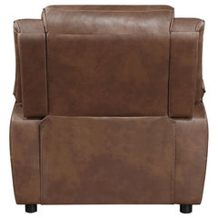 Ellington Upholstered Padded Arm Accent Chair Dark Brown - 508283