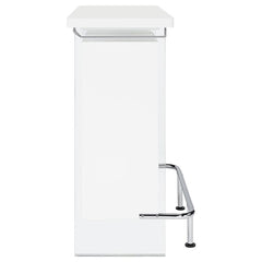 Acosta Rectangular Bar Unit with Footrest and Glass Side Panels - 182632