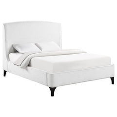 Mosby Upholstered Queen Wingback Bed Snow - 306020Q