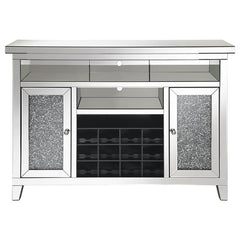 Melinda 2-door Wine Cabinet with Lighting Mirror - 183627