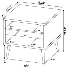 Welsh Square Engineered Wood Side End Table Antique Pine - 701037