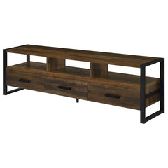 James 3-drawer Engineered Wood 71" TV Stand Dark Pine - 704283