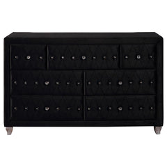 Deanna 7-drawer Rectangular Dresser Black - 206103