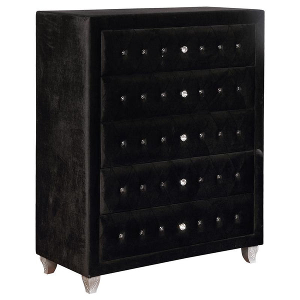 Deanna Deanna 5-drawer Rectangular Chest Black - 206105