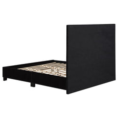 Hailey Upholstered Eastern King Panel Bed Black - 315925KE