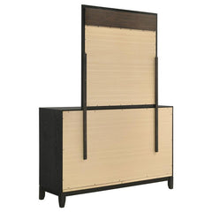 Valencia 6-drawer Dresser with Mirror Black - 223043M