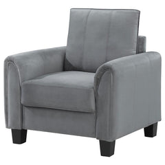 Davis Upholstered Rolled Arm Accent Chair Grey - 509636