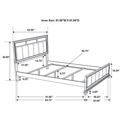 Barzini 4-piece Queen Bedroom Set White - 205891Q-S4