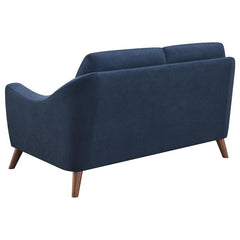Gano 3-piece Upholstered Sloped Arm Sofa Set Navy Blue - 509514-S3
