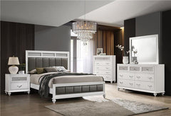 Barzini 4-piece Queen Bedroom Set White - 205891Q-S4