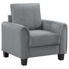 Davis Upholstered Rolled Arm Accent Chair Grey - 509636