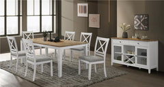 Hollis 2-door Dining Sideboard with Drawers Brown and White - 122245