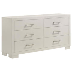 Jessica 4-piece California King Bedroom Set Cream White - 202990KW-S4