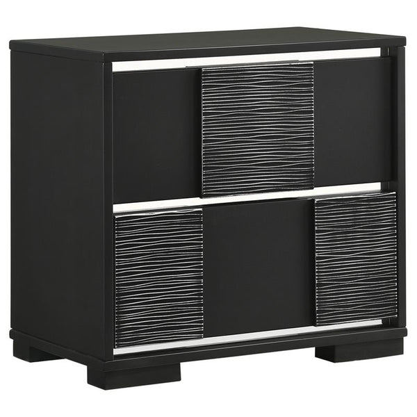 Blacktoft 2-drawer Nightstand Black - 207102
