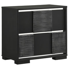 Blacktoft 2-drawer Nightstand Black - 207102