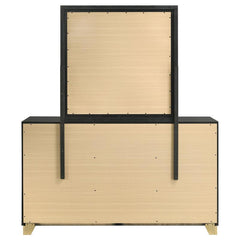 Caraway 6-drawer Dresser with Mirror Black - 224783M