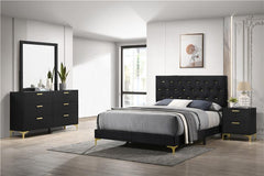Kendall 4-piece Eastern King Bedroom Set Black - 224451KE-S4