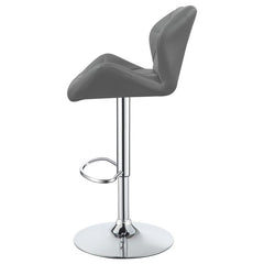 Berrington Adjustable Bar Stools Chrome and Grey (Set of 2) - 100426