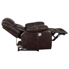 Sycamore Upholstered Power Recliner Chair Dark Brown - 610193P