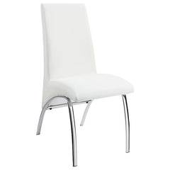 Bishop Upholstered Side Chairs White and Chrome (Set of 2) - 121572