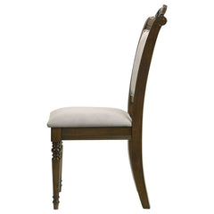 Willowbrook Upholstered Dining Side Chair Grey and Chestnut (Set of 2) - 108112