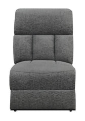 Bahrain Upholstered Armless Chair Charcoal - 609540AC