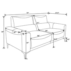 Glenmark Upholstered Track Arm Sofa Taupe - 509731