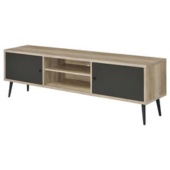 Allie 2-door Engineered Wood 71" TV Stand Distressed Pine - 701076