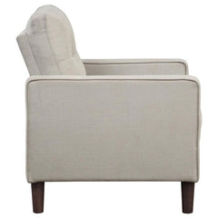 Bowen Upholstered Track Arm Tufted Accent Chair Beige - 506787