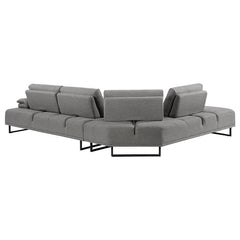 Arden Upholstered Sectional Sofa with Adjustable Back Taupe - 508888