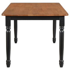 Hollyoak 5-piece Rectangular Dining Set Walnut and Black - 183041-S5