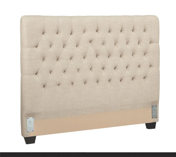 Chloe Upholstered Full Panel Headboard Oatmeal - 300007FB1