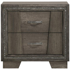 Janine 2-drawer Nightstand Grey - 223552