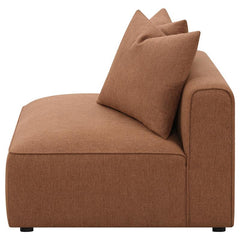 Jennifer Upholstered Armless Chair Terracotta - 551591