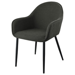 Emma Upholstered Dining Arm Chair Charcoal and Black (Set of 2) - 115593