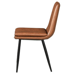 Ortega Padded Seat Solid Back Dining Side Chair Coffee and Black (Set of 2) - 115472