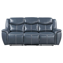 Sloane 2-piece Upholstered Reclining Sofa Set Blue - 610271-S2