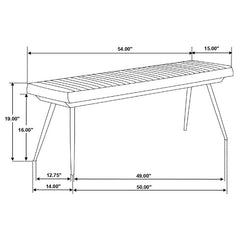 Misty 6-piece Rectangular Dining Set Grey Sheesham and Espresso - 110681-S6E