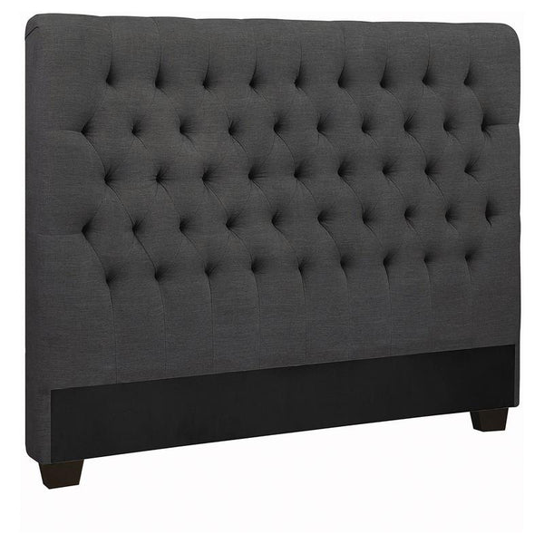 Chloe Upholstered Queen Panel Headboard Charcoal - 300529QB1