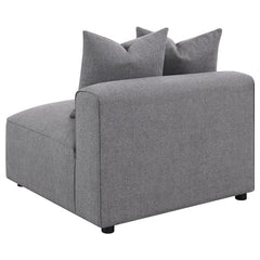 Jennifer Upholstered Armless Chair Grey - 551594