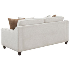 Christine Upholstered Sloped Arm Sofa Beige - 552061