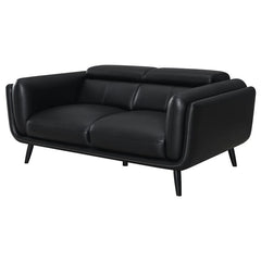 Shania Upholstered Low Back Loveseat Black - 509922