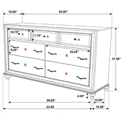 Barzini 4-piece California King Bedroom Set White - 205891KW-S4
