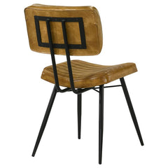 Misty Padded Side Chairs Camel and Black (Set of 2) - 110642