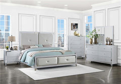 Larue Wood Eastern King Panel Bed Silver - 224491KE