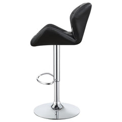 Berrington Adjustable Bar Stools Chrome and Black (Set of 2) - 100425