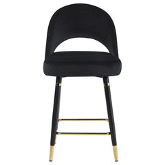 Lindsey Arched Back Upholstered Counter Height Stools Black (Set of 2) - 193569