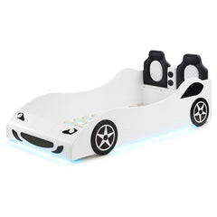 Cruiser Wood Twin LED Car Bed White - 400477