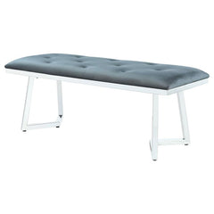 Beaufort Upholstered Tufted Bench Dark Grey - 109453