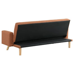 Kourtney Upholstered Tufted Convertible Sofa Bed Terracotta - 360126